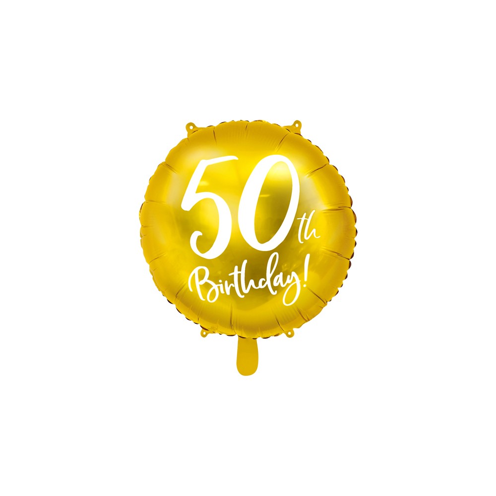 Ballon mylar 50e anniversaire - or - 45cm