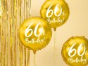 Ballon mylar 60e anniversaire - or - 45cm