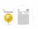 Ballon en mylar 80e anniversaire - or