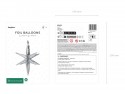 Ballon mylar 3D Etoile - 105cm - argent