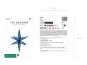 Ballon mylar 3D Etoile - 105cm - bleu marine
