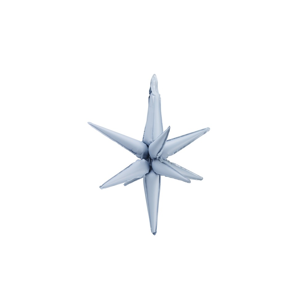 Ballon mylar 3D Etoile - 105cm - bleu brumeux