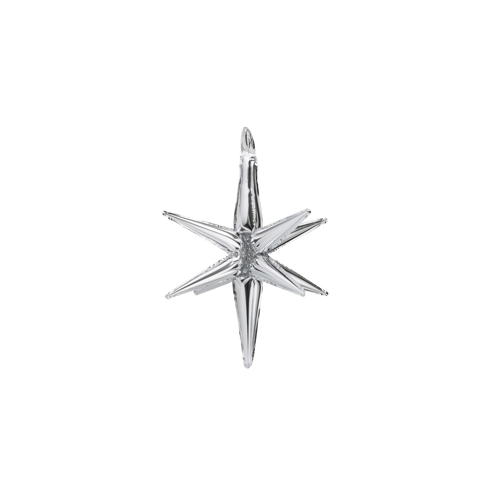 Ballon mylar 3D Etoile - 70cm - argent