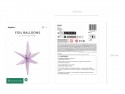 Ballon mylar 3D Etoile - 70cm - violet