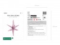Ballon mylar 3D Etoile - 70cm - rose clair