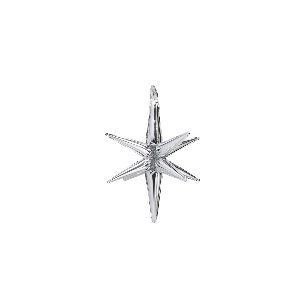 Ballon mylar 3D Etoile - 50cm - argent