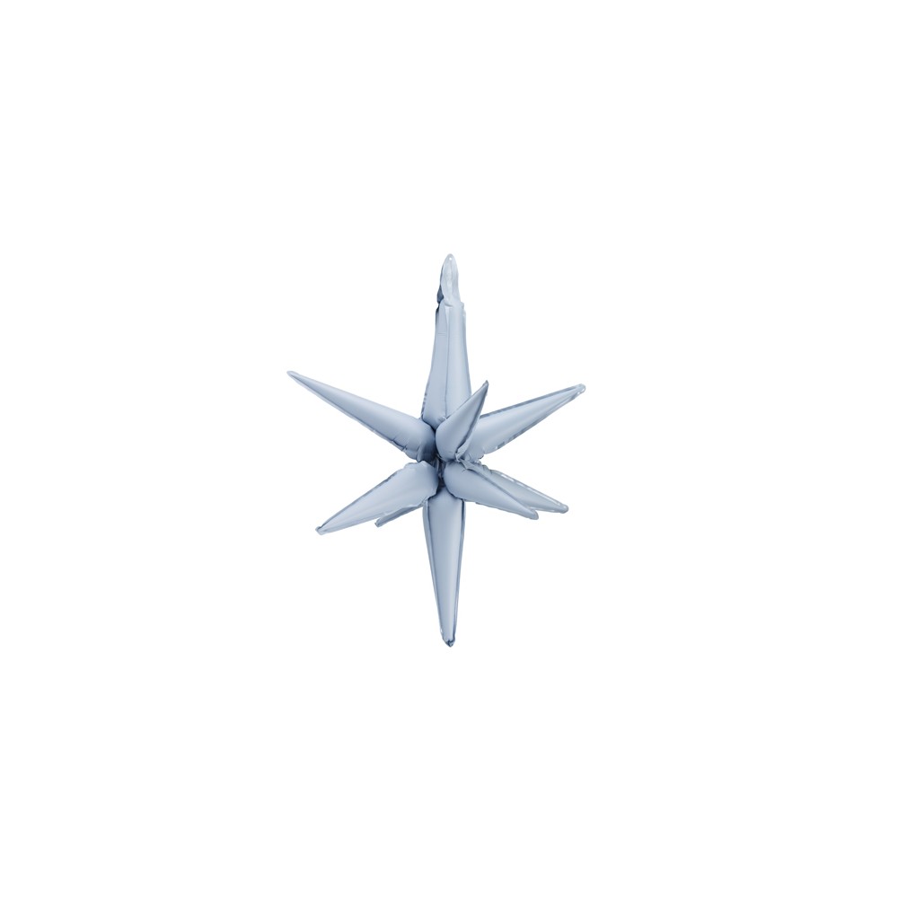 Ballon mylar 3D Etoile - 50cm - bleu brumeux
