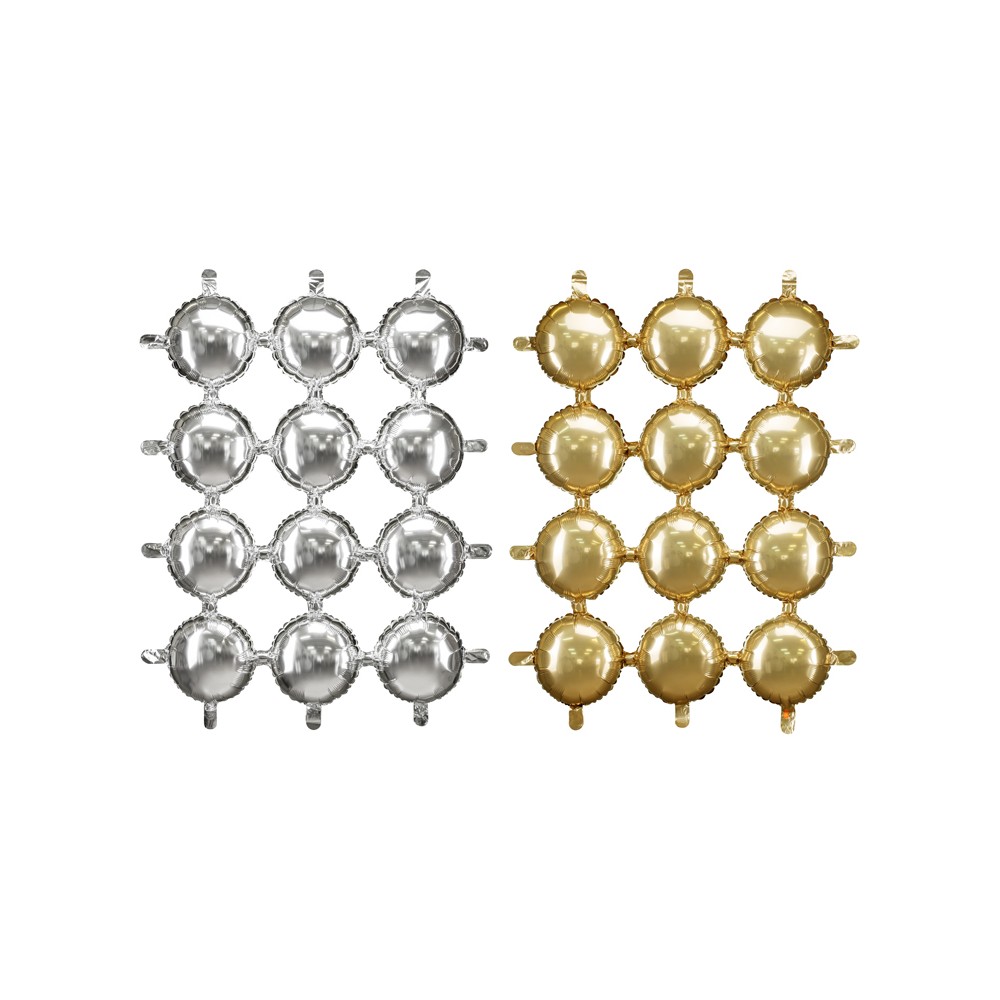 Décor en ballon mylar - or/argent
