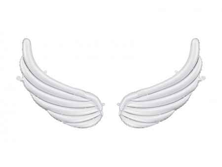 2 Ballons mylar ailes - blanc