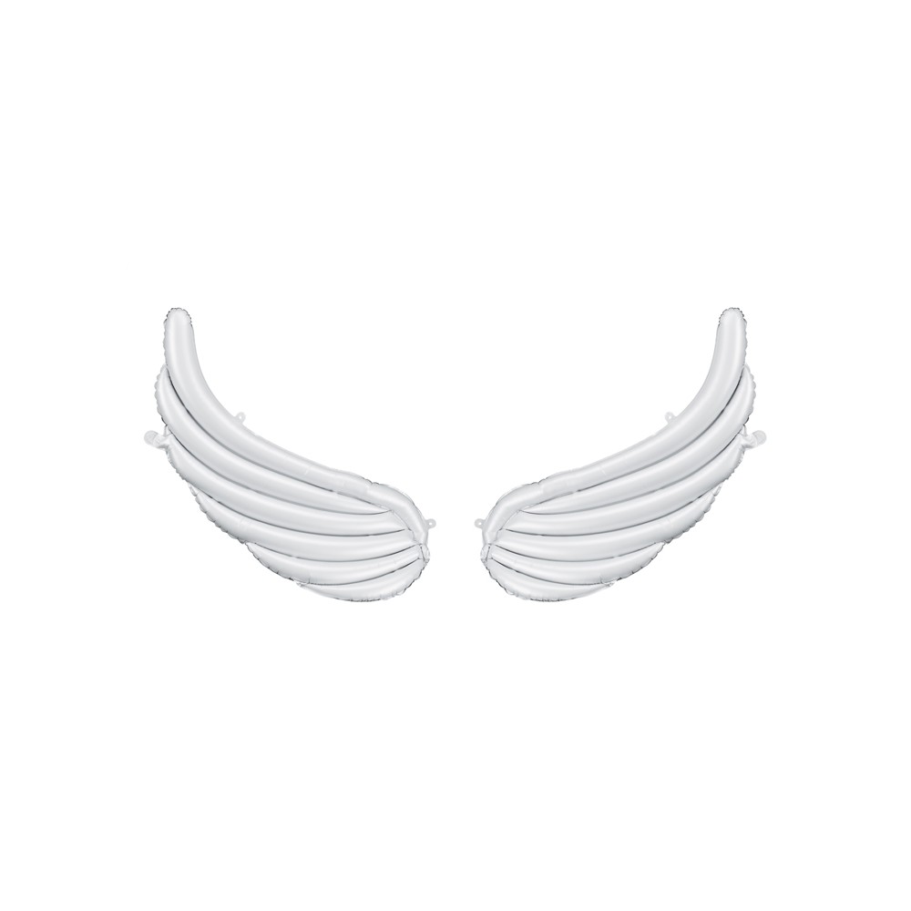2 Ballons mylar ailes - blanc