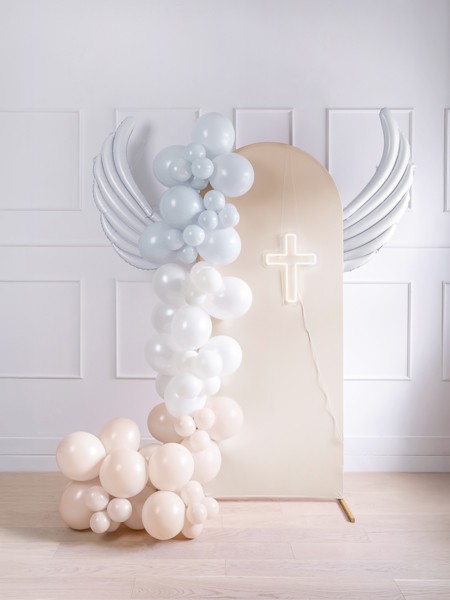 2 Ballons mylar ailes - blanc