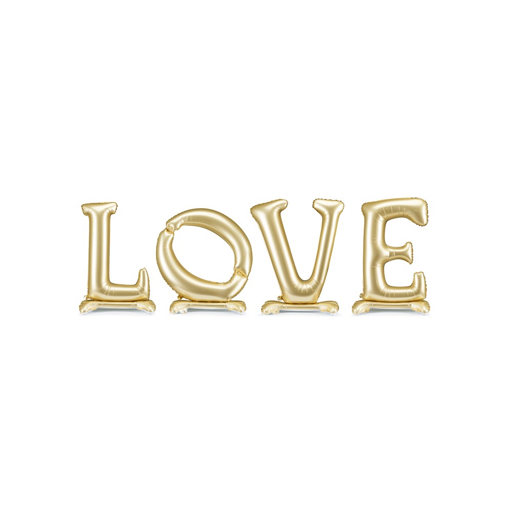 Ballon mylar debout 'LOVE' - or
