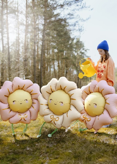 Ballon mylar Fleur - rose vif
