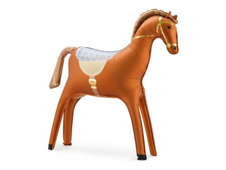 Ballon mylar - cheval - marron