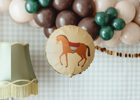 Ballon rond mylar - cheval