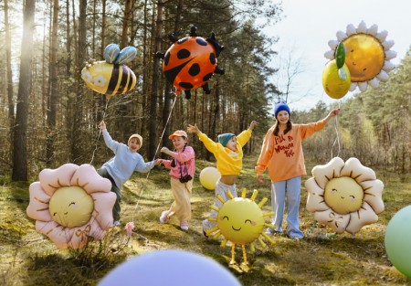 Ballon mylar Soleil - jaune
