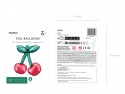 3 Ballons mylar Cerises pour guirlande