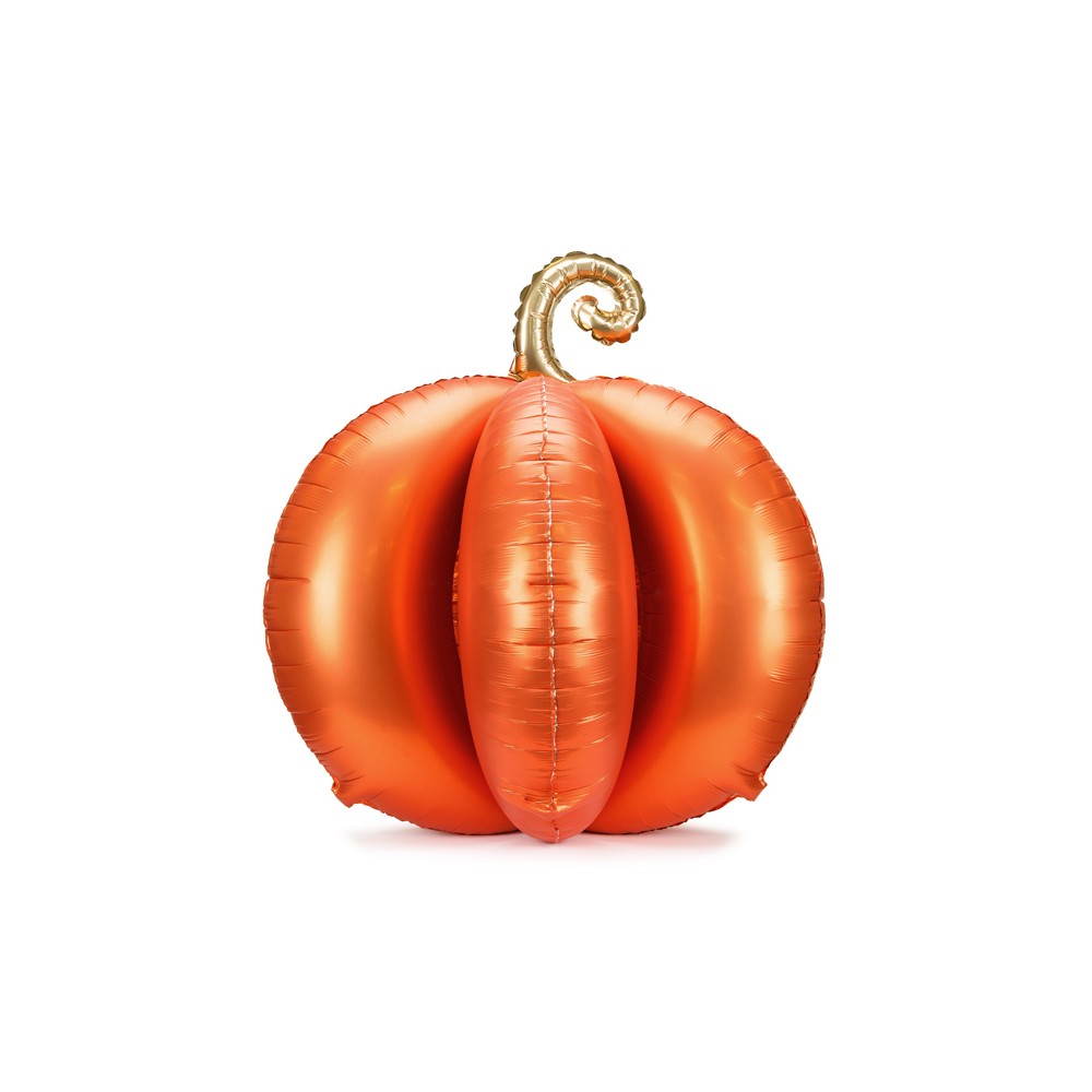 Ballon mylar 3D Citrouille debout - 90 cm - orange