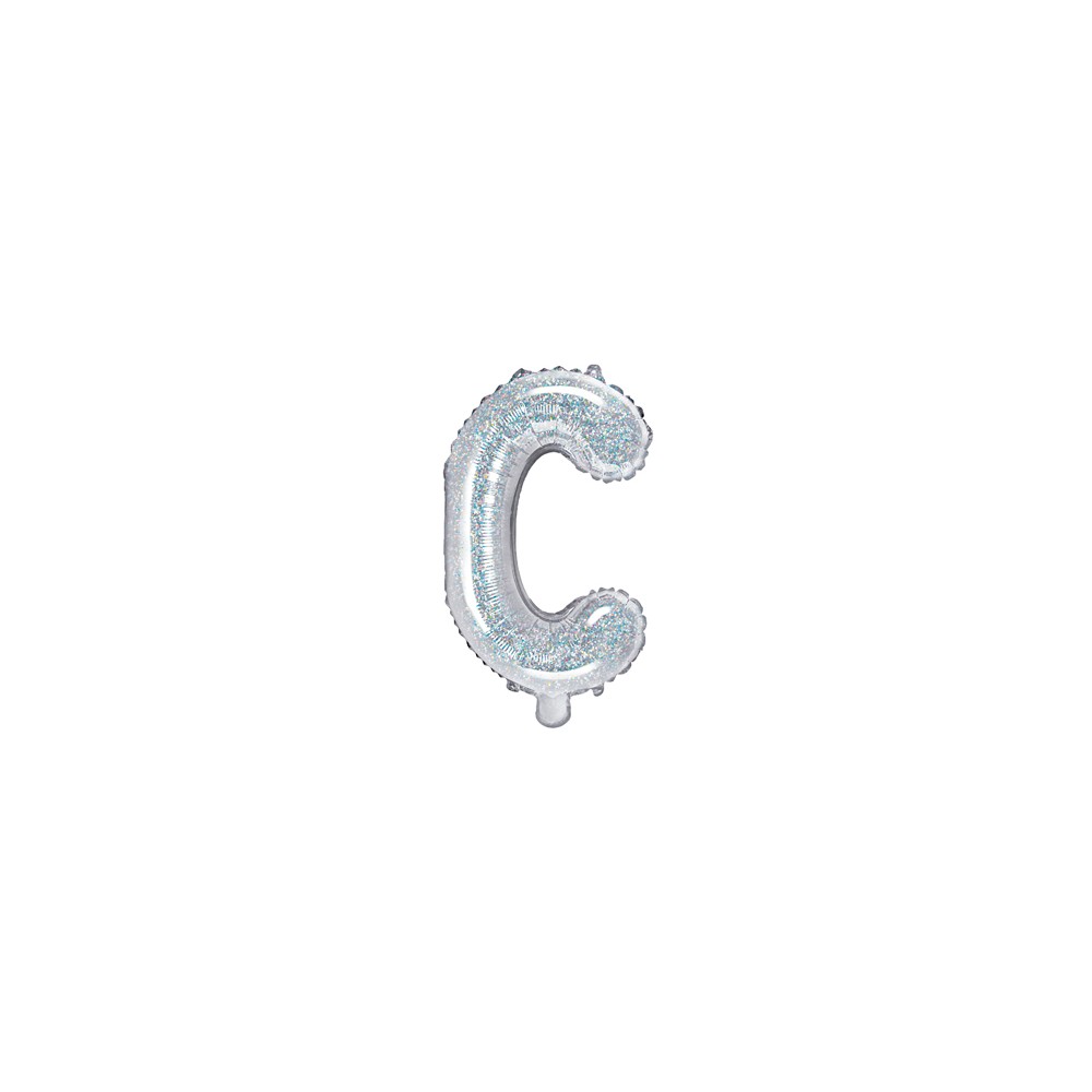 Ballon mylar Lettre ''C'' - 35cm - holographique