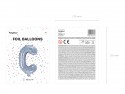 Ballon mylar Lettre ''C'' - 35cm - holographique