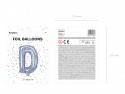 Ballon mylar lettre ''D'' - 35cm - holographique