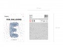 Ballon mylar lettre ''E'' - 35cm - holographique