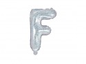 Ballon mylar lettre ''F'' - 35cm - holographique