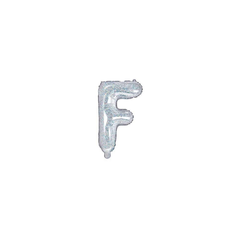 Ballon mylar lettre ''F'' - 35cm - holographique