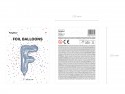 Ballon mylar lettre ''F'' - 35cm - holographique