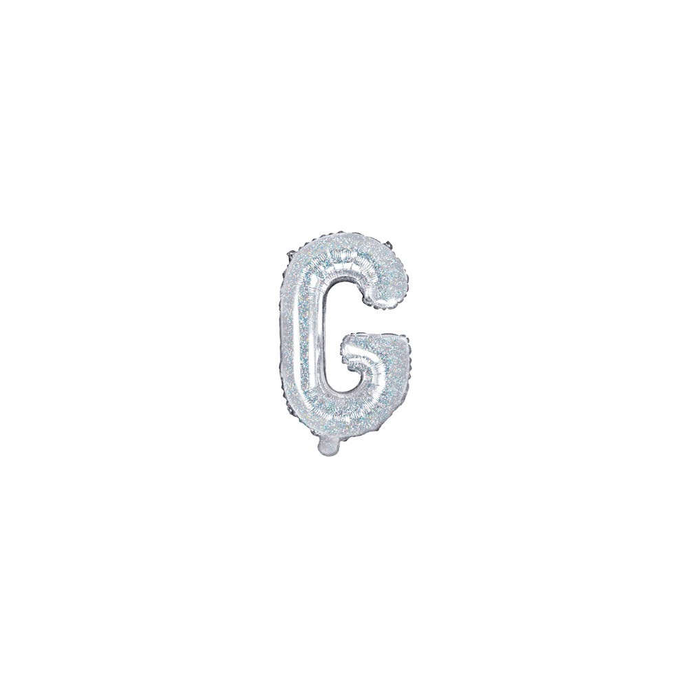 Ballon mylar lettre ''G'' - 35cm - holographique