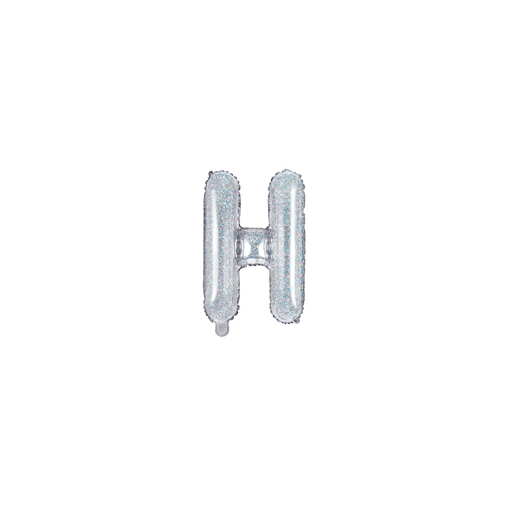 Ballon mylar lettre ''H'' - 35cm - holographique