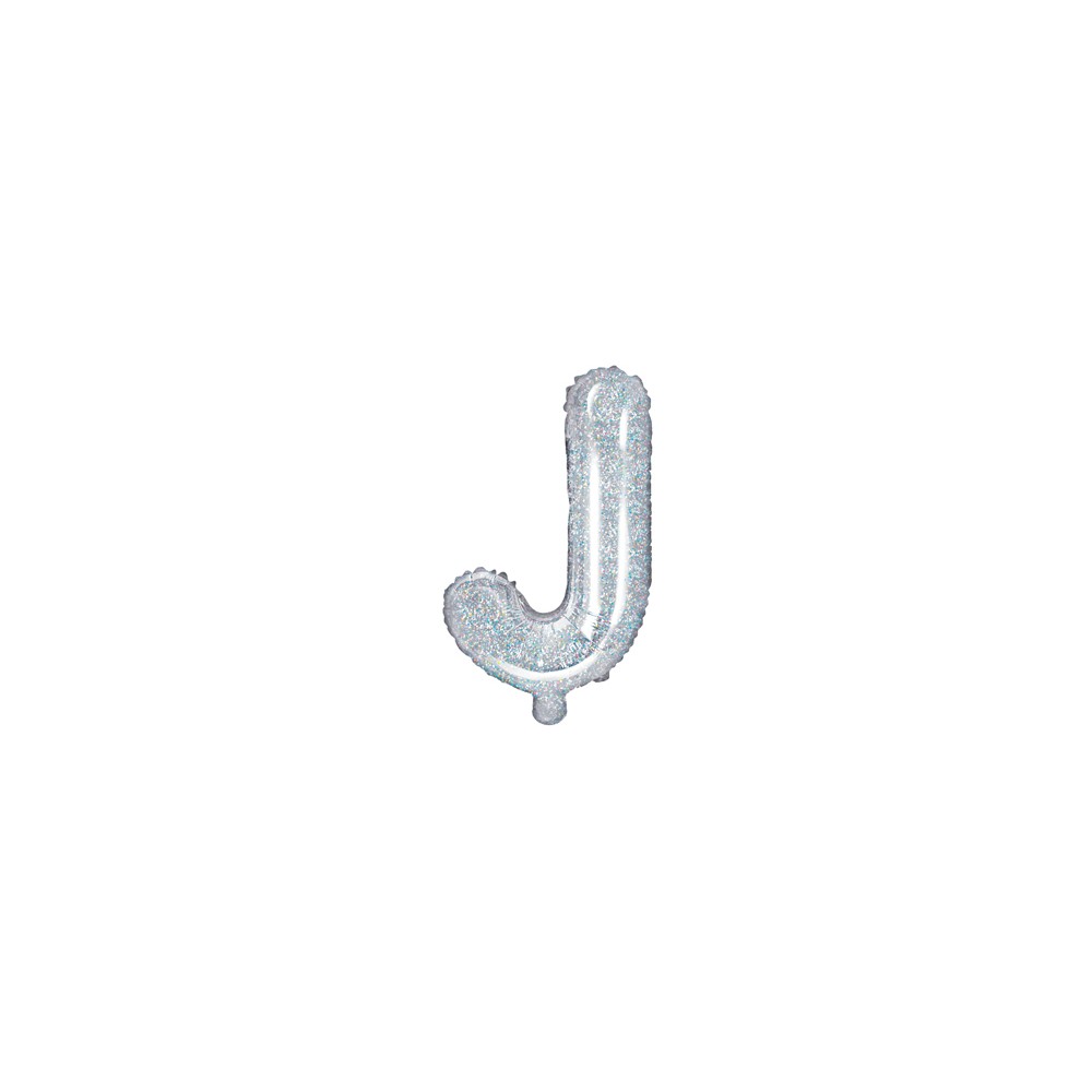 Ballon mylar lettre ''J'' - 35cm - holographique