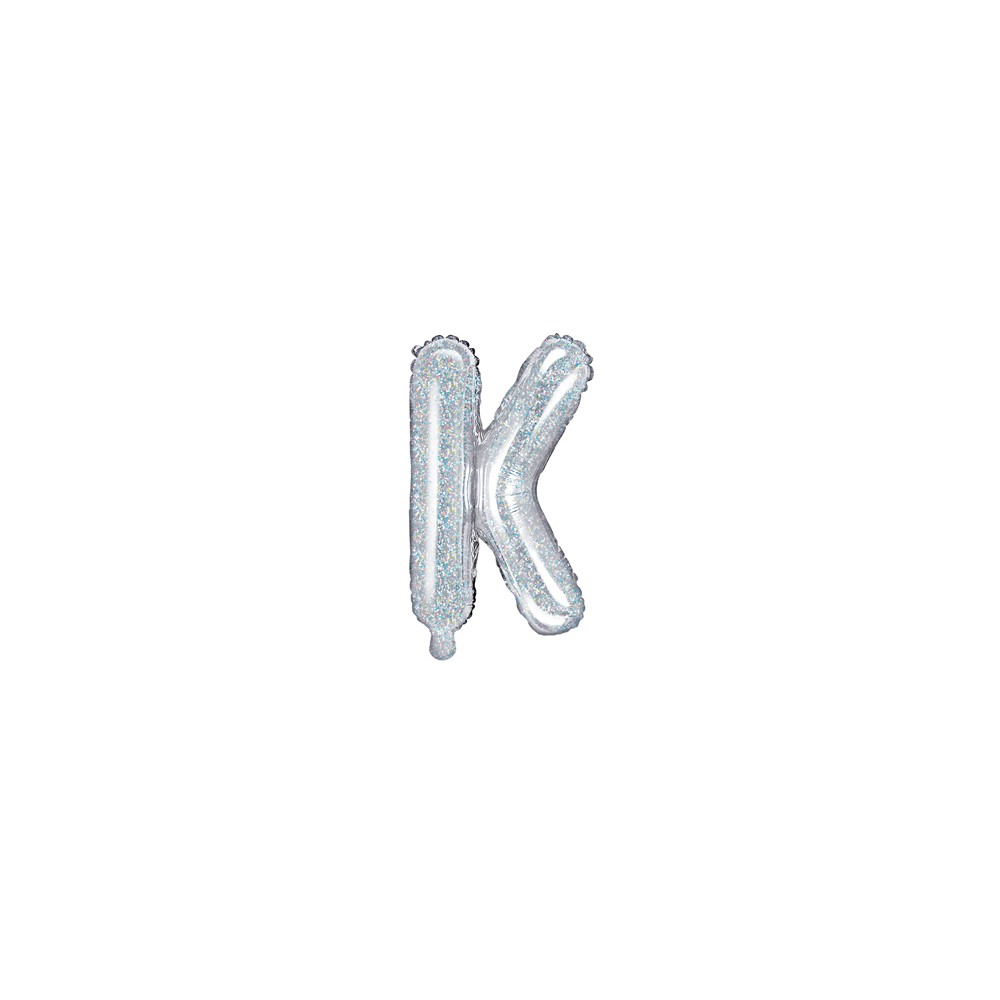 Ballon mylar Lettre ''K'' - 35cm - holographique