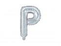 Ballon mylar lettre ''P'' - 35cm - holographique