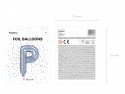 Ballon mylar lettre ''P'' - 35cm - holographique