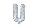 Ballon mylar Lettre ''U'' - 35cm - holographique