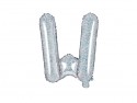 Ballon mylar lettre ''W'' - 35cm - holographique