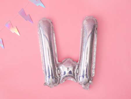 Ballon mylar lettre ''W'' -...
