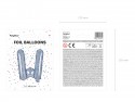 Ballon mylar lettre ''W'' - 35cm - holographique