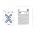 Ballon mylar lettre ''X'' - 35cm - holographique