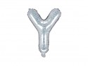 Ballon mylar lettre ''Y'' - 35cm - holographique
