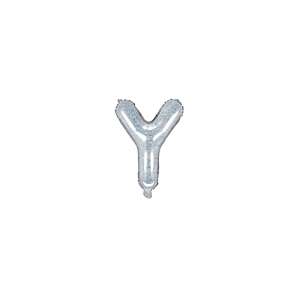 Ballon mylar lettre ''Y'' - 35cm - holographique