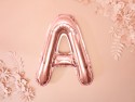 Ballon mylar Lettre ''A'' - 35cm - or rose