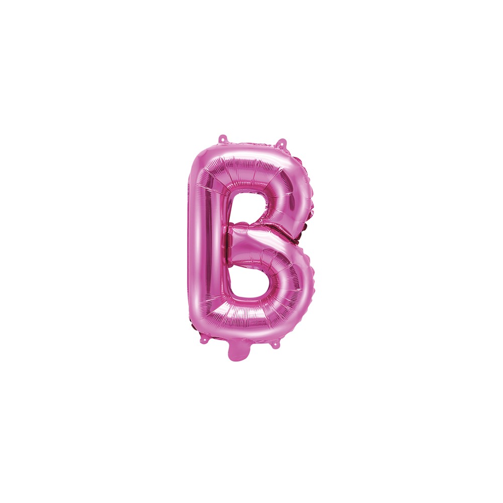 Ballon mylar Lettre ''B'' - 35cm - rose foncé