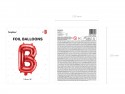 Ballon en mylar Lettre ''B'' - 35cm - rouge