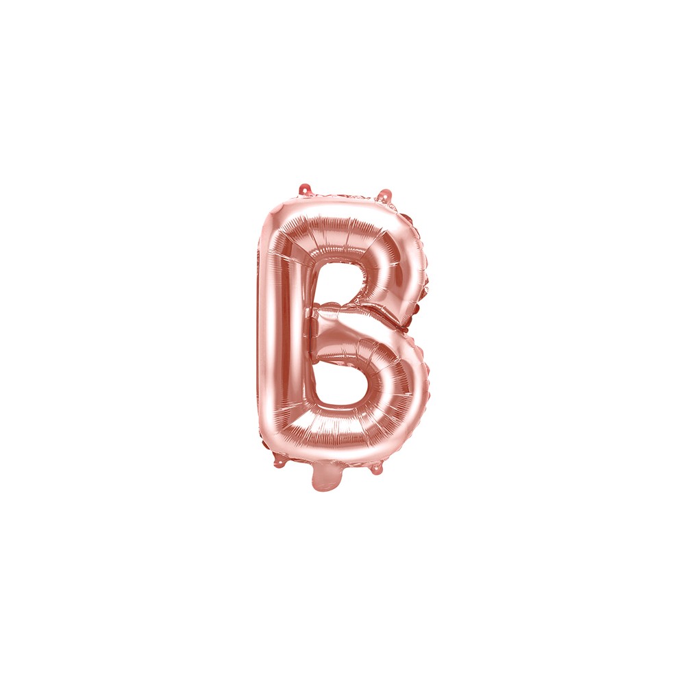 Ballon mylar Lettre ''B'' - 35cm - or rose