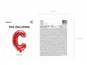 Ballon en mylar Lettre ''C'' - 35cm - rouge