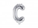 Ballon mylar lettre ''C'' - 35cm - argent