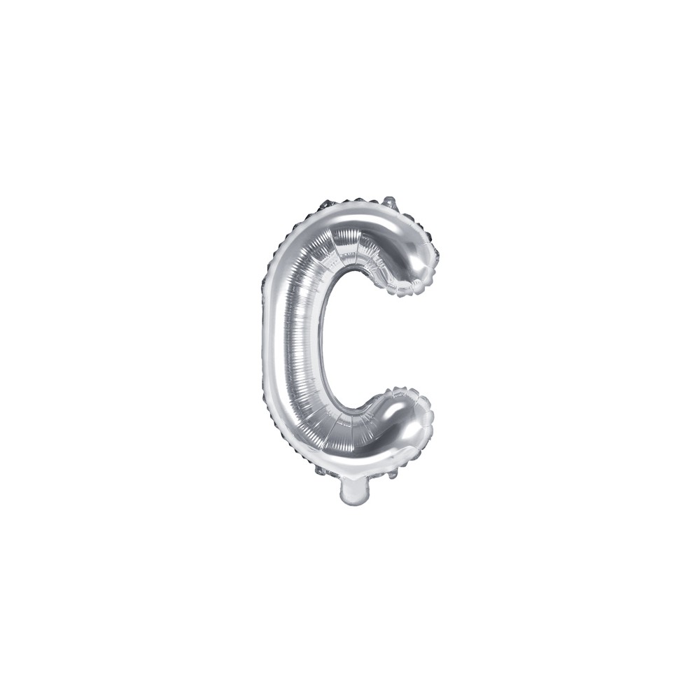 Ballon mylar lettre ''C'' - 35cm - argent