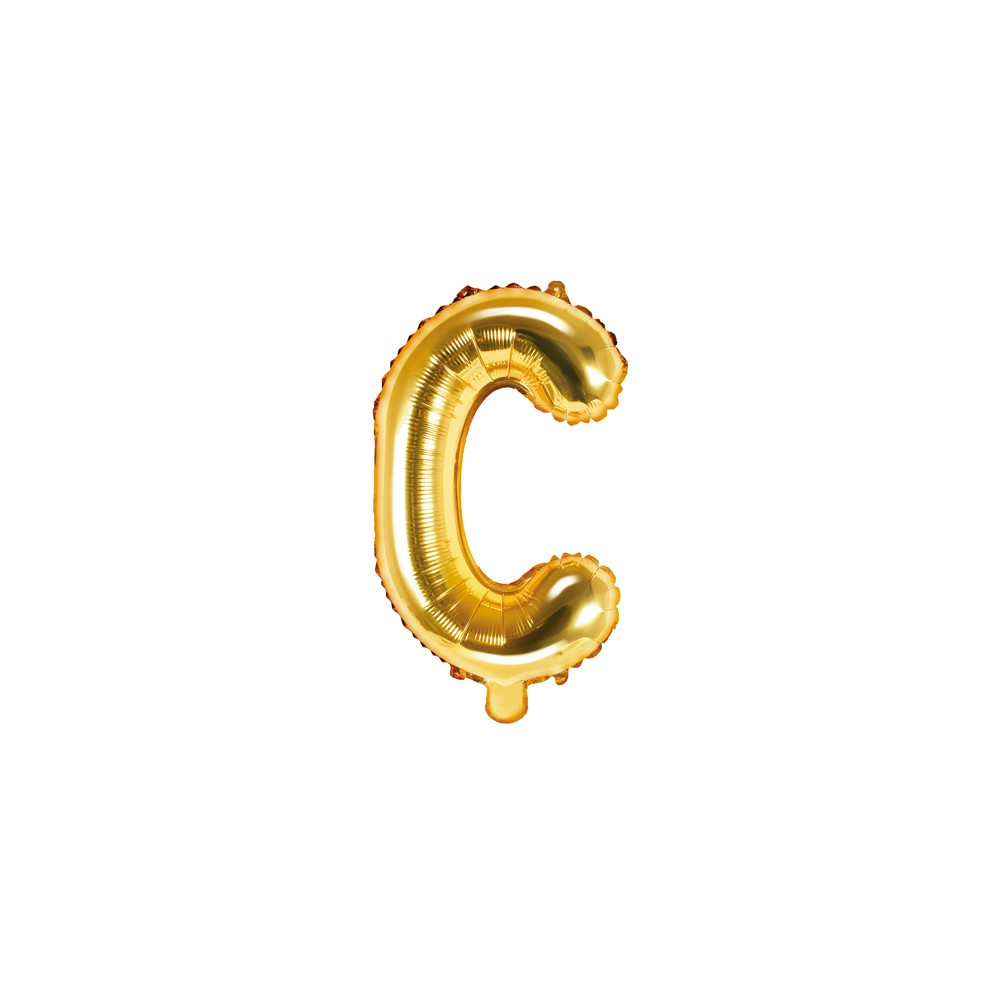 Ballon mylar lettre ''C'' - 35cm - or